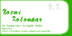 noemi kolompar business card